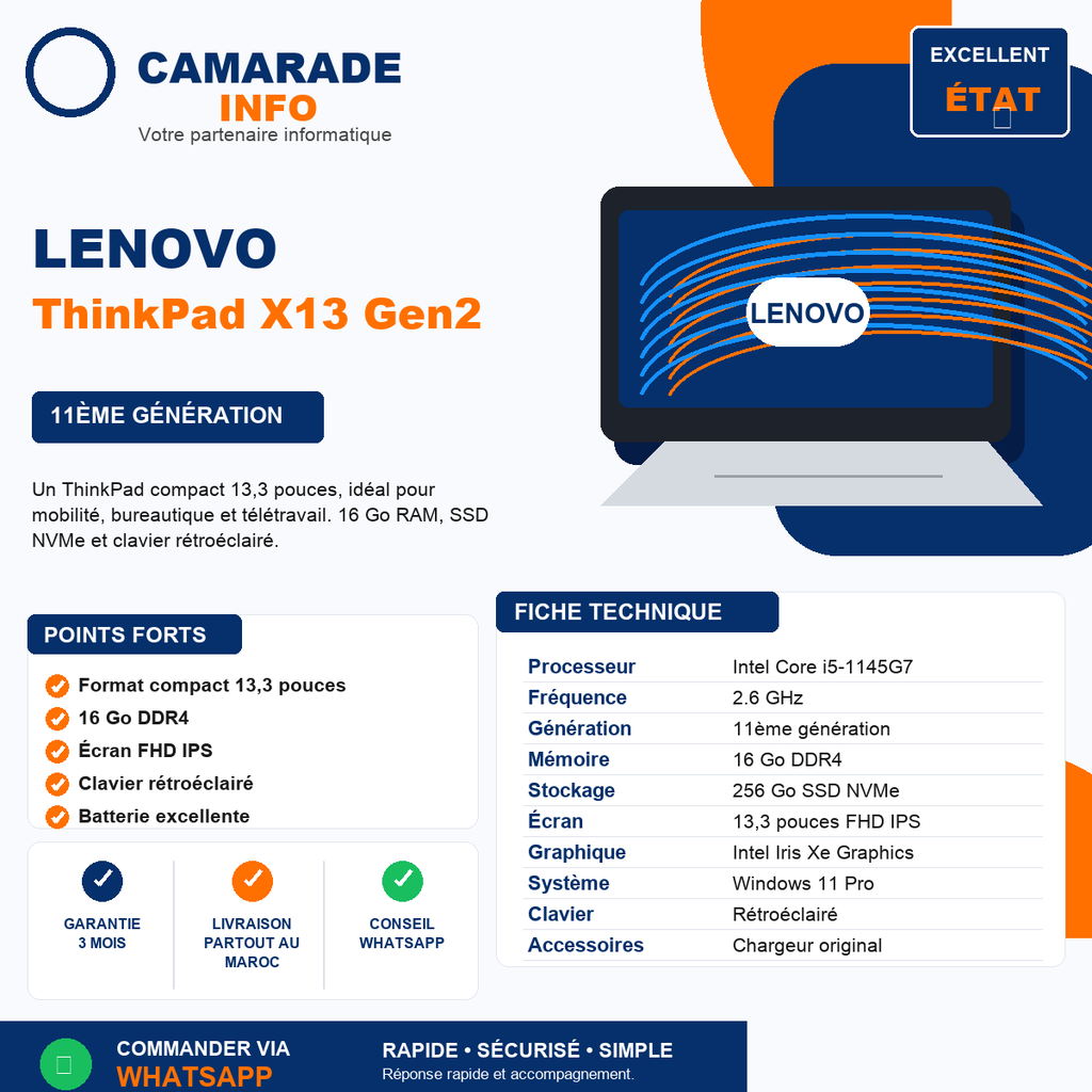 LENOVO ThinkPad X13 Gen2 Core i5