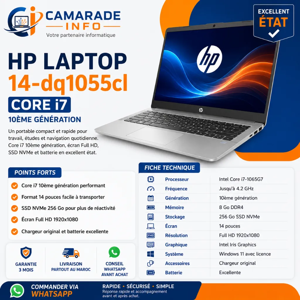 HP Laptop 14-dq1055cl Core i7
