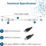 Cable USB-A vers USB-B pour imprimante 10m