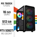 PC Gamer Ultrapc Ryzen 5 7600X/512GB SSD/16GB DDR5/RTX5060TI 8GB – Image 2