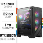 PC Gamer UltraPC Ryzen 7 5700X/1TB SSD/32GB/RTX5060 Ti 16G – Image 2