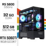 PC Gamer Ryzen 5 5600/32GB/512GB SSD/RTX5060Ti 16GB
