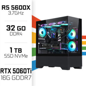 PC Gamer Ryzen 5 5600X/32GB/1TB SSD/RTX5060Ti 16GB