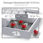 Redragon K617 Fizz 60% RGB Red Switches (White/Gray) – Image 4