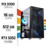 PC Gamer UltraPC Ryzen 3 3100 /16Go/512Go SSD/RTX5050