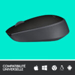 Logitech M171 Wireless Mouse (Noir) – Image 4