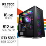 PC Gamer UltraPC Ryzen 5 7600/16GB DDR5/512GB SSD/RTX5060 – Image 2