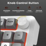 Redragon K688 Pro Wireless Mechanical Keyboard (White/Gray/Black) – Image 4