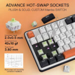 Redragon K689 PRO Wireless Mechanical Keyboard (Black Tangerine) – Image 4