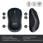 Logitech Wireless Mouse M185 (Gris) – Image 3
