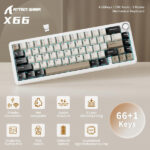 ATTACK SHARK X66 Blueberry Switch (Cheese White) – Image 3