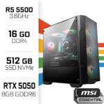 PC Gamer POWERED BY MSI Ryzen 5 5500 /16GB/512GB SSD/RTX5050 – Image 2