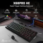 ATTACK SHARK X68 PRO HE Wireless Magnetic Switch (Black Contours) – Image 3