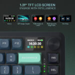 Redragon K724 Pro LCD Wireless Mechanical Keyboard (Dark Jade) – Image 4