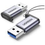 Ugreen Adaptateur USB-A Male 3.0 to USB-C Female GRIS