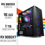 PC Gamer UltraPC Ryzen 5 9600X/16GB DDR5/1TB SSD/RX9060XT 16GB
