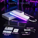 ATTACK SHARK R85 HE Rapid Trigger Magnetic Switch (White Contours) – Image 7