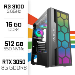 PC Gamer UltraPC Ryzen 3 3100 /16Go/512Go SSD/RTX3050 8Go