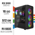 PC Gamer UltraPC Ryzen 3 3100/16GB/512GB SSD/RX6600
