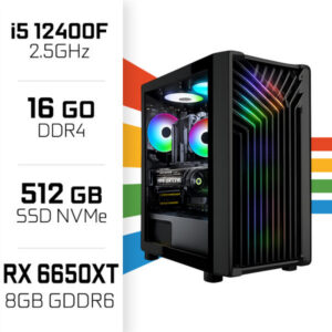 PC Gamer UltraPC i5 12400F/16GB/512GB SSD/RX6650XT 8GB