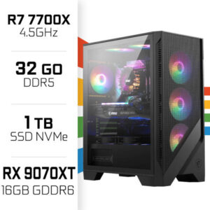 PC Gamer UltraPC Ryzen 7 7700X/1TB SSD/32GB DDR5/RX9070XT
