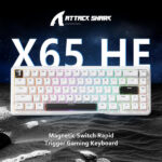 ATTACK SHARK X65 HE Rapid Trigger White (Magnetic Switch) – Image 3