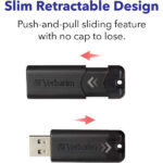 Verbatim Clé USB PinStripe 3.0 de 128 Go Noire – Image 4