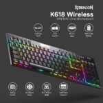 Redragon K618 PRO Wireless Low Profile Red Switches – Image 3