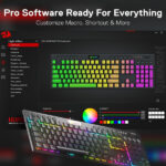 Redragon K618 PRO Wireless Low Profile Red Switches – Image 5