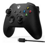 Xbox Manette sans fil Carbon Noir avec Câble USB-C pour PC, Xbox Series X/S/One – Image 2