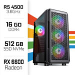 PC Gamer UltraPC Ryzen 5 4500/16GB/512GB SSD/RX6600