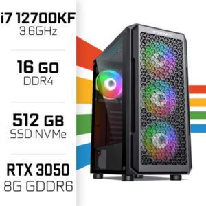 PC Gamer UltraPC Intel Core i7 12700KF/512GB SSD/16GB DDR4/RTX3050 8GB