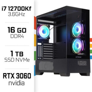 PC Gamer UltraPC Intel Core i7 12700KF/1TB SSD/16GB DDR4/RTX3060 12GB