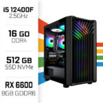 PC Gamer UltraPC Core i5 12400F/512GB SSD/16GB/RX6600