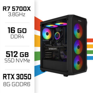 PC Gamer UltraPC Ryzen 7 5700X/512Go SSD/16Go/RTX3050 8Go