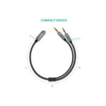 Ugreen Cable Audio 3.5mm Male to 3.5mm Female Aliminum Noir (20899) – Image 3