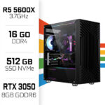 PC Gamer UltraPC Ryzen 5 5600X/16Go/512Go SSD/RTX3050 8Go – Image 2