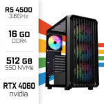 PC Gamer UltraPC Ryzen 5 4500/16GB/512GB SSD/RTX4060