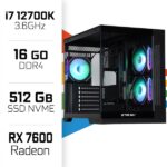 PC Gamer UltraPC Core i7 12700K/512GB SSD/16GB/RX7600