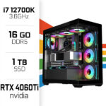 PC Gamer UltraPC Intel Core i7 12700K/1TB SSD/16GB DDR5/RTX4060Ti