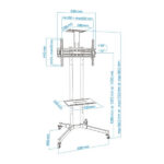 Tooq FS1470M-B Support TV à Roulettes 37 "-70" – Image 6