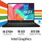 MSI Modern 14 H D2RMG-441MA / Intel Core 9 270H / 2x8GB DDR4 / 512GB NVMe SSD / Intel Graphics /14" FHD IPS / W11H Classic Black