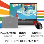 MSI MODERN 15 H C2RMG-298MA- Intel Core 9-270H/16GB DDR4/512GB SSD/ IRIS XE /15.6" FHD IPS/Win11+Sleeve +Souris