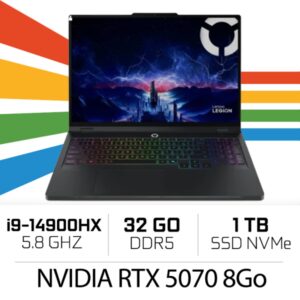 Lenovo Legion Pro 5 16IAX10 I9-14900HX/32GB DDR5/1TB SSD/RTX 5070 8GB/16″ WQXGA 240 Hz/W11