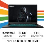 GIGABYTE GAMING A16 CWH-I3FR894SH Intel i7-13620H/16GB DDR5/1TB SSD/RTX 5070 8GB/16″ 165Hz/Win11