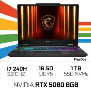 MSI CYBORG 15 B2RWEKG-096XMA Intel Core 7 240H/16GB DDR5/1TB SSD/RTX 5060 8GB/15.6" 144Hz
