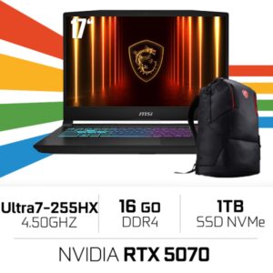 MSI CROSSHAIR 17 HX-AI-D2XWGKG-044MA/Ultra 7-255HX/16 GB DDR5/1TB SSD/RTX 5070/17" 240Hz/Win 11 Home/W Bag