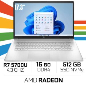 HP 17-cp0308nf AMD Ryzen 7 5700U / 16GB DDR4 / 512GB SSD / AMD Radeon 17,3"