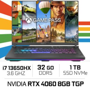 Asus ROG STRIX-G16-G614JV-N3061W i7-13650HX/32GB/1TB SSD/RTX 4060 8Go TGP/ 16" (Sans emballage)