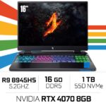 ACER Nitro 16 AN16-42-R83R AMD Ryzen 9 8945HS/16GB/1TB SSD/RTX4070 8GB (SANS EMBALLAGE)